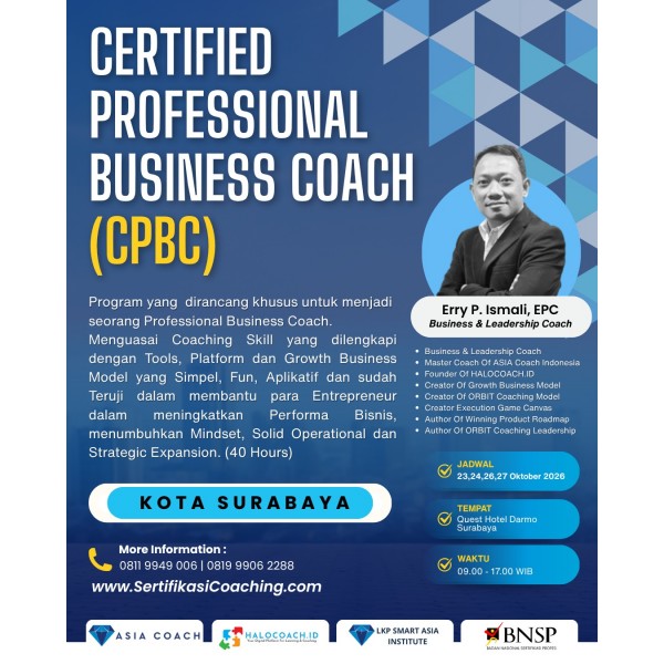 CPBC SURABAYA (CERTIFIED PROFESSIONAL BUSINESS COACH) 